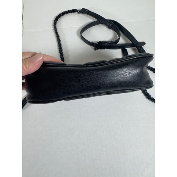 Steve Madden Black Quilted Crossbody Bag Chain Strap Evening Mini - Picture 8 of 8